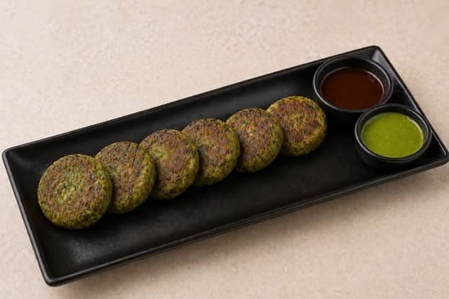 Chilly Paneer and Hara Bhara Kebab.